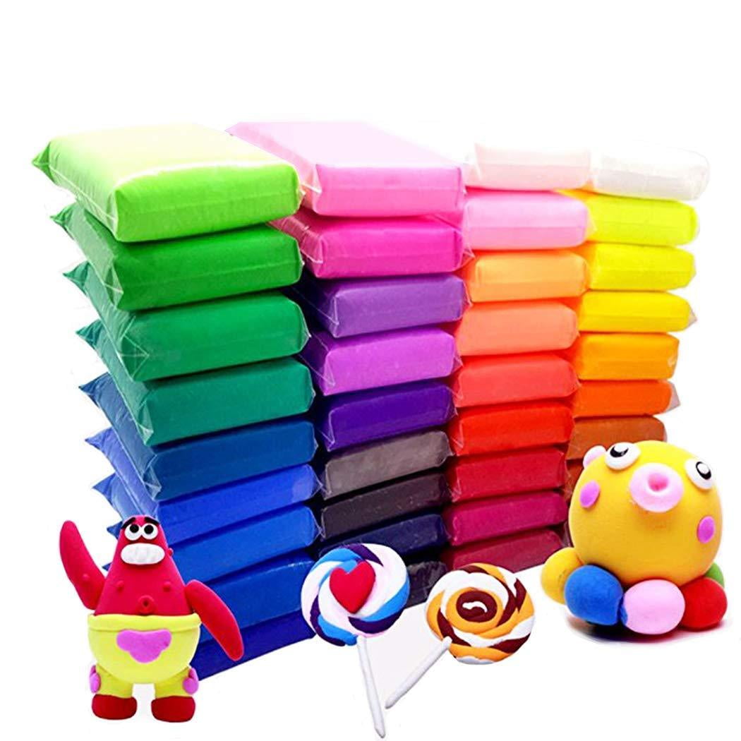 36 Bright Color Air Dry Super Light DIY Clay Craft Kit Modeling Clay