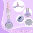 thumbnail image 3 of Kids Headphones,Charlxee Unicorns Wired Headsets with Gifts Packing include Sticker&Bracelet for Girls,Built-in Mic&On/Over Ear HD Stereo for Online Study/School/Tablet with Nylon Cable-Purple, 3 of 8