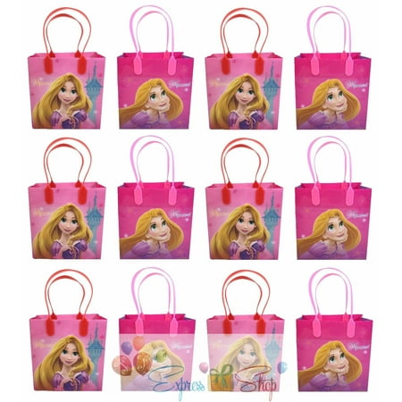 Princess Rapunzel 12 Authentic Licensed Party Favor Reusable Medium Goodie Gift Bags 6"