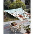 thumbnail image 3 of Sun Shade Sail 12x16Ft Rustic Farm Light Teal Green Gradient Butterfly Uv Block Sunshade Canopy Outdoor Shade Cover Rectangle Shade Cloth For Patio Garden Yard Deck Pergola, 3 of 6