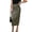 Army Green, variant on Womens Long Faux Leather Skirt Bodycon High Waist Slim Pencil Midi Skirt