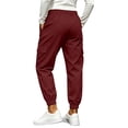 thumbnail image 7 of Ltctricy Cargo Pants for Women Drawstring Casual Jogger Pants Outdoor Elastic Waisted Hiking Pants with Pockets(Wine,Medium), 7 of 7