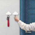 thumbnail image 3 of 2 Pack Adhesive Key Hanger Organizer Magnetic Key Holders White Cloud Key Ring Keychains Hooks Racks 4 Strong Magnets Decorative Wdi Man Jiaall Mount, 3 of 5