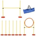 thumbnail image 1 of PawHut 3PCs Portable Pet Agility Training Obstacle Set for Dogs w/ Adjustable Weave Pole, Jumping Ring, Adjustable High Jump, 1 of 10