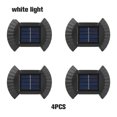 thumbnail image 4 of Ounissouiy Paquete de 4 luces de pared con energía solar, impermeables, porche, patio trasero, entrada, patio, calle, césped, camino, escalera, Iluminación y accesorios Luz blanca, 4 of 6