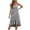 Black, variant on IROINNID Women's A-Line Dress Casual Gorgeous Fashion Summer Sling Mid-waist Sleeveless Strapless Striped Dress V-Neck Comfort Waist Dress