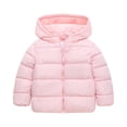 thumbnail image 2 of Besolor Toddler Girls Puffer Jacket Kids Long Sleeve Zipper Hooded Fall Winter Thick Warm Outdoor down Jackets Tops(2-3 Years,Pink), 2 of 7
