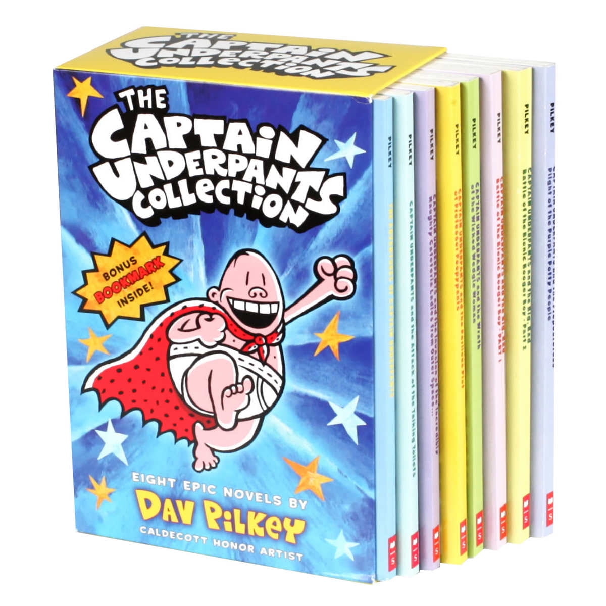 The Captain Underpants Collection 8 Book Box Set by Dav Pilkey