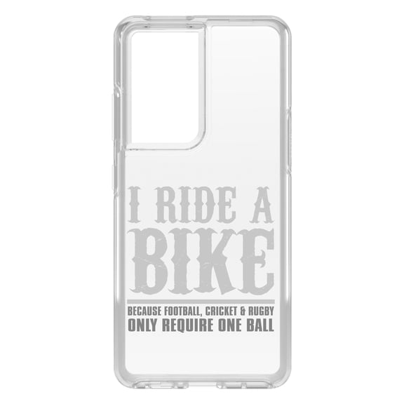 DistinctInk Clear Hybrid Case for Samsung Galaxy S21 Ultra (6.8" Screen) - Sports Only Require 1 Ball - Lightweight Grip