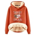 thumbnail image 1 of WILLBEST Sudadera con Capucha para Mujer, Otoño/Invierno, con Estampado Navideño de Letras, Gruesa y Cálida XXX-Grande, 1 of 3