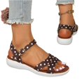 thumbnail image 5 of Willtoo Women'S Polka Dot Sandals, Low Heel Open Toe Breathable, Summer Casual Beach Shoes, 5 of 5