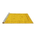 thumbnail image 2 of Ahgly Company Machine Washable Indoor Square Oriental Yellow Traditional Area Rugs, 3' Square, 2 of 4