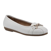 Big Ben Women's Comfort Buckle Ballet Flats, Wide Width Available