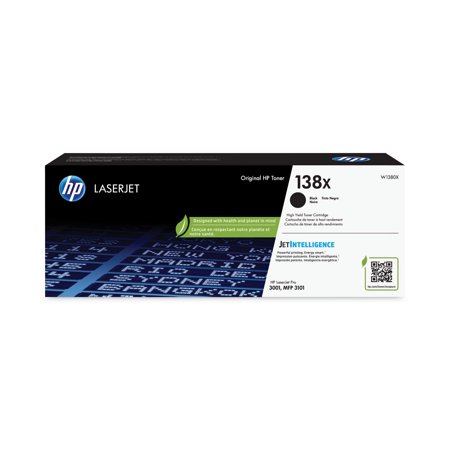 UPC: 0194850740930 | HP 138X  (W1380X) High-Yield Black Original LaserJet Toner Cartridge