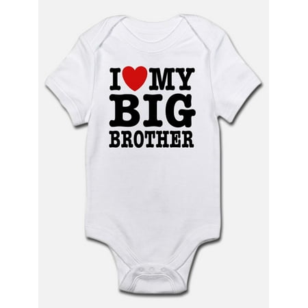 CafePress - I Love My Big Brother Infant Bodysuit - Baby Light Bodysuit