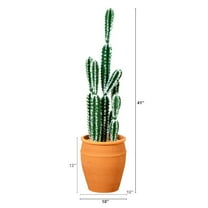 Nearly Natural 41in. Artificial Cactus in Terracotta Planter