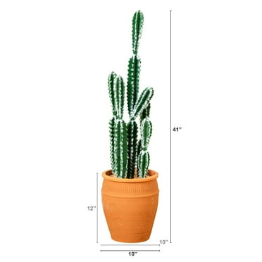 Nearly Natural 41in. Artificial Cactus in Terracotta Planter