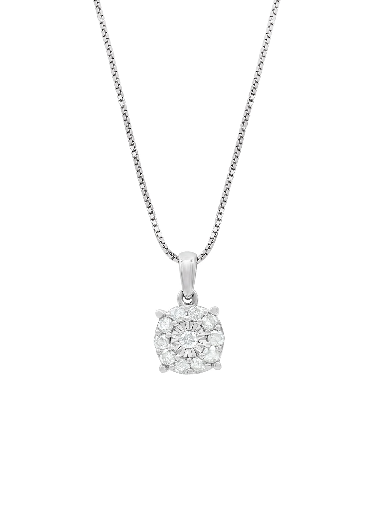 Arista 1.00 Carat T.W Diamond Earrings and Pendant 2 Piece in Sterling Silver Jewelry Set, 18" (I-J, I2-I3)