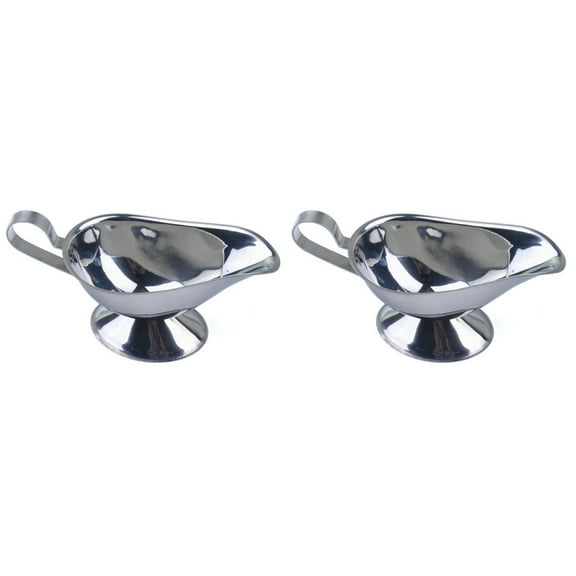Raindrops 2pcs Thick Stainless Steel Gravy Boat Sauce for Restaurant Jug Server Pourer