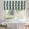 thumbnail image 4 of Rugby Sport Valances for Windows Vintage Dark Green White Striped Classic Abstract Valance Curtains Rod Pocket Bathroom Small Window Treatments for Kitchen Living Room Bedroom, 42"x12", 4 of 7