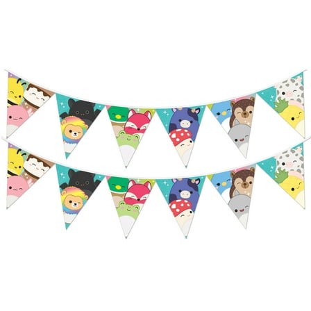 Squishmallows Birthday Banner Pennant 2 Pack - Squishmallows Party Decorations