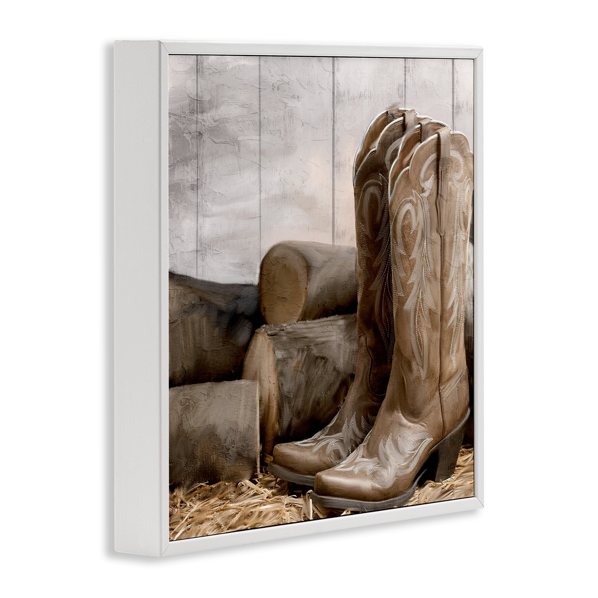 Stupell Industries Kick Off Your Boots White Framed Giclee Art, design by Kim Allen