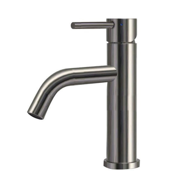 Whitehaus Collection WHS8601-SB-PSS Waterhaus Solide en Acier Inoxydable&44; Robinet de Lavabo Surélevé à Levier Unique - Acier Inoxydable Poli