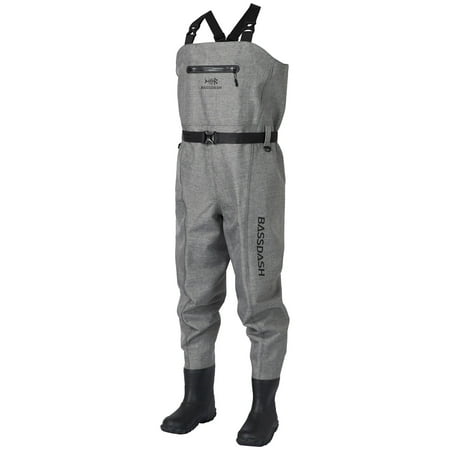 Bassdash 3D Boot Foot Game Wader Heather Grey Ultra High Strength PVC Fishing Hunting Chest Waders for Men