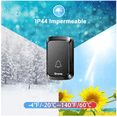 thumbnail image 4 of Timbre Inalámbrico Bloosom  Impermeable Con Luz Led 1 Transmiso 1 Rec Negro, 4 of 4