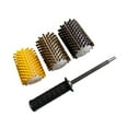 thumbnail image 4 of DYNWAVECA Ski Brush Kit Maintenance Easy to Handle Efficient Practical Portable Snowboard ing Brush Set with Axle Handle 10cm, 4 of 10