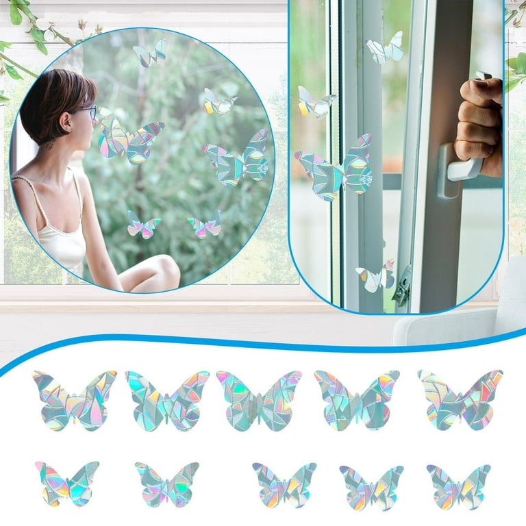 Negj Crash Window Stickers to PROT ECT Birds from Window Bumps Non Adhesive Pris Matic Window Stickers Rainbow Stickers Product Boxes for Business