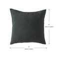 thumbnail image 2 of Greendale Home Fashions 17'' x 17'' Reversible Outdoor Throw Pillow, Set of 2, Carbon, 2 of 5
