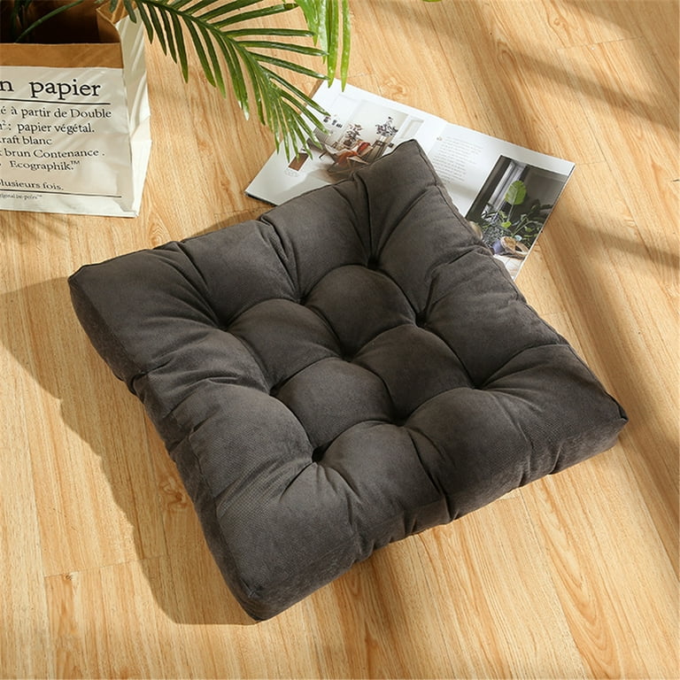 Large Round Floor Pillow Cushion Tufted Thick Floor Seating for