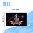 thumbnail image 2 of BaHomeck placemats Set of 4 Skeletal Figure Meditating In Space Cotton Linen rectangle Placemats for Kitchen Dining Table Indoor,Outdoor,18*12inch, 2 of 4