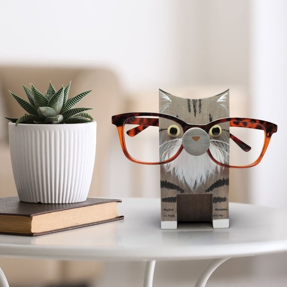 Décorations en Bois Rangement pour Lunettes Bureau Présentoir à Lunettes en Bois, Outils de Maison en Solde