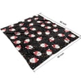 thumbnail image 4 of Black Christmas Santa Pattern Blanket,Comfortable Soft Flannel Throw Blanket,All Season,Warm Lightweight Blankets for Sofa Bed Couch Living Room Chair,50"x60", 4 of 4
