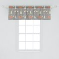 thumbnail image 2 of Ambesonne Forest Window Valance, Doodle Wildlife Print, 54" X 18", Multicolor, 2 of 3