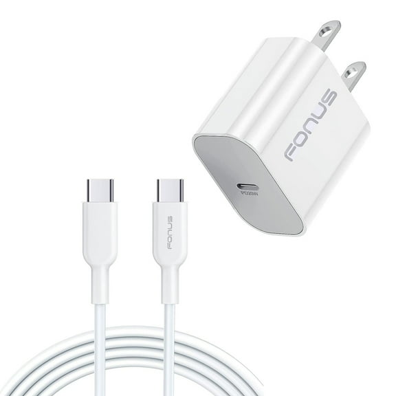 Fast Type-C 20W PD Home Charger Compatible With iPad Air 13" (1st Gen 2024), iPad Air 11" (2024 6th Gen) 6ft Long Cable Quick Power Adapter USB-C