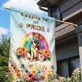 thumbnail image 3 of Wagging Tail German Shepherd Celebrates Rainbow Pride Month LGBT LGBTQ+ House Flag 28x40in Double Sided Alsatian Dog Lover Gifts Outdoor Decor - 01003, 3 of 5