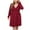 Red, variant on BangWanChi Black Dresses for Women Fashion Women's Casual Spring/Summer Round Neck Long Sleeve Printed Dress