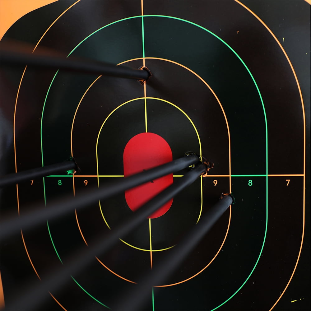 12×18 Inch 3-Color Splatter Target Paper, 10 Pack, Self-Adhesive Fluorescent Shooting Targets, Orange Coated Paper, Long-Range Visible Bullet Hole Stickers