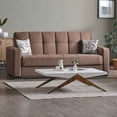 thumbnail image 4 of Ottomanson Origins Convertible Sofa Bed with Storage 74", Brown Microfiber, 4 of 9