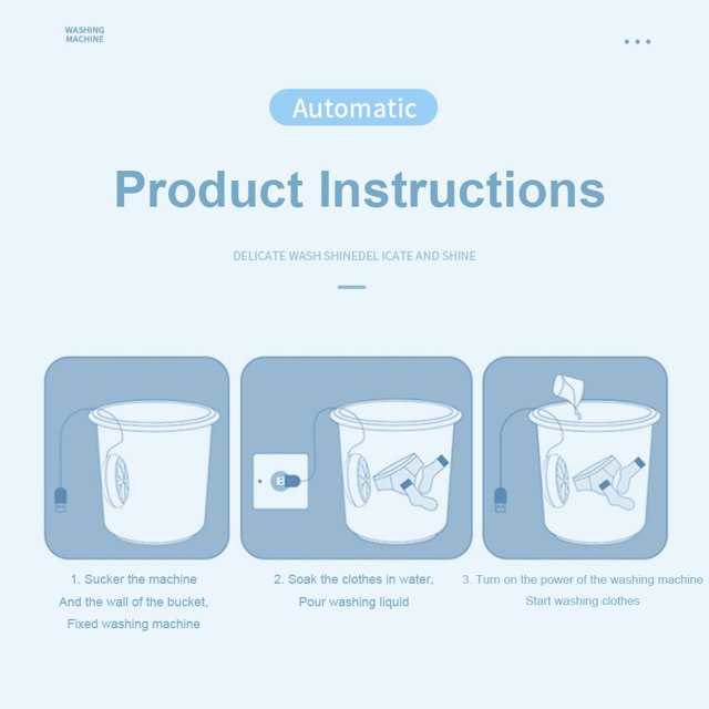 Lavadora Lavadora turbo pequeña, equipo de lavado de calcetines alimentado por USB para trapos (con interruptor-30W) Hugtrwg Libre de BPA