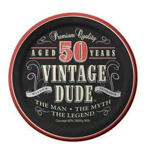 50th Birthday Vintage Dude Aged 50 Years Birthday Edible Image Cake Cupcake Topper Walmart Com Walmart Com