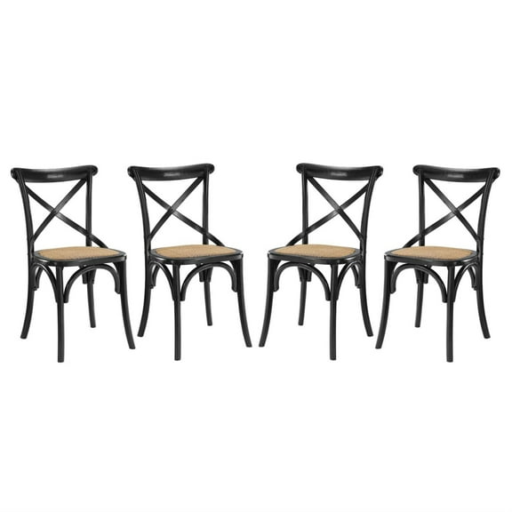 Ergode Gear Dining Side Chair Set of 4 - Black