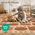 thumbnail image 4 of ODIKA 4'x6' Warm Earth Tones Geometric Design Washable Area Rug Modern Abstract Pattern with Unique Shapes for Home Office, Under Desk, Non-Slip Chair-Friendly, Flatwoven, 4 of 7