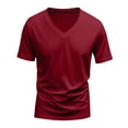thumbnail image 3 of Mfakffe Mens V-Neck Short Sleeve T-Shirt Breathable Loose Fit Casual Athletic Tee Lightweight Basic Summer Tops for Daily Wear, 3 of 5