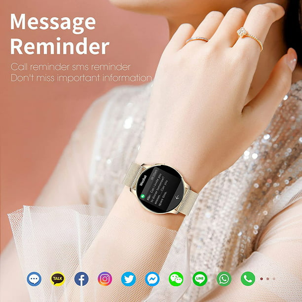 Smart Watch For Women Bluetooth Make Receive/Answer Smartwatch Tracker With Pedometer Heart Rate Blood Oxygen And Sleep Monitor Waterproof Watches For Android And Ios Phones Gold - Walmart.com