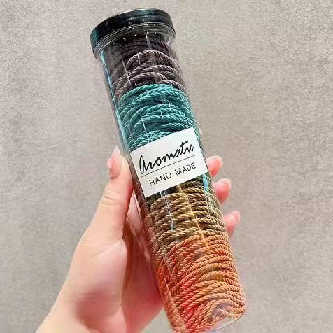 Barril 100 banda para el cabello básica sin costuras hilo antideslizante cuerda para el cabello cola de caballo alta cuerda para el cabello que no daña la banda de goma para el cabello