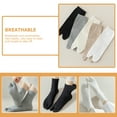thumbnail image 3 of Meijiashe 5 Pairs Split Toe Socks Comfortable Cotton Socks Flip Flop Sock for Women, 3 of 9